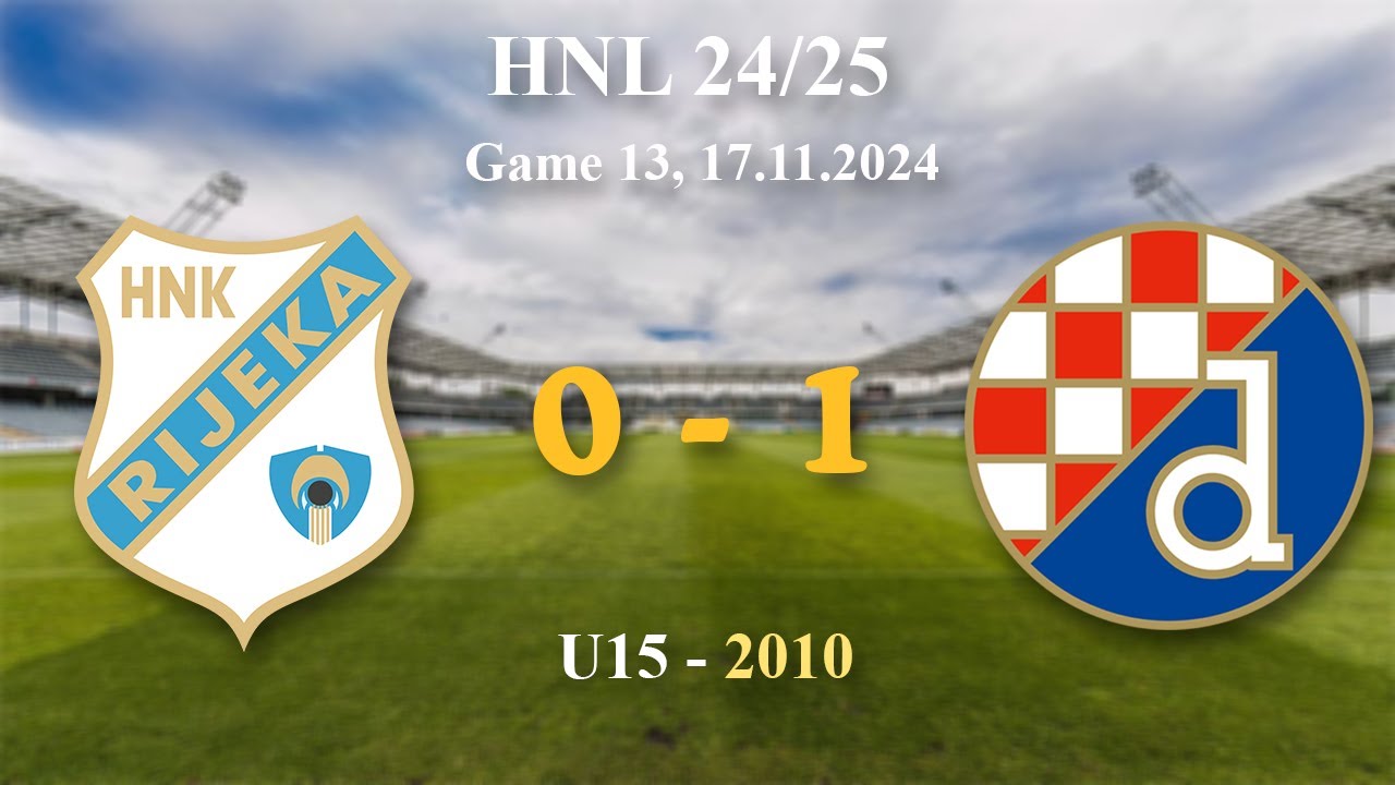 13. 2010 U15  Rijeka 0-1 Dinamo, HNL 24/25, 17.11.2024 #croatiafootball #hnl
