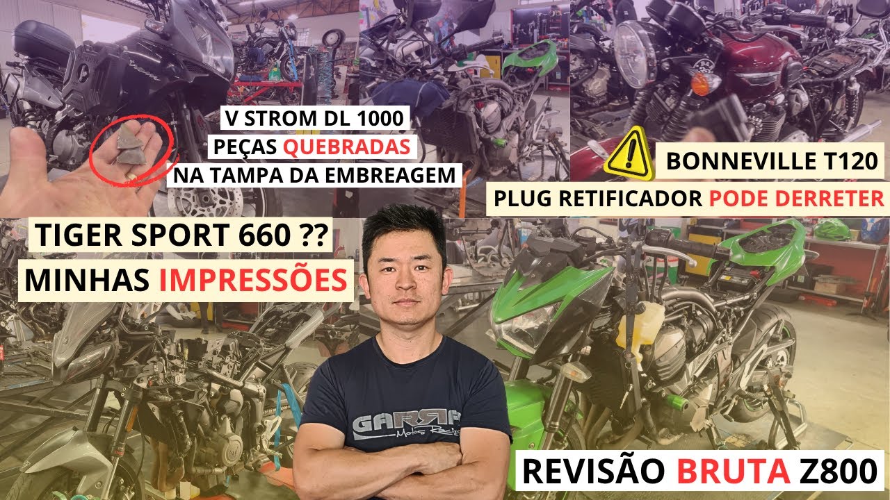 Z800 revisão bruta | Tiger Sport660 minhas impressões | Bonneville T120 fiquem de olho | Vstrom 1000