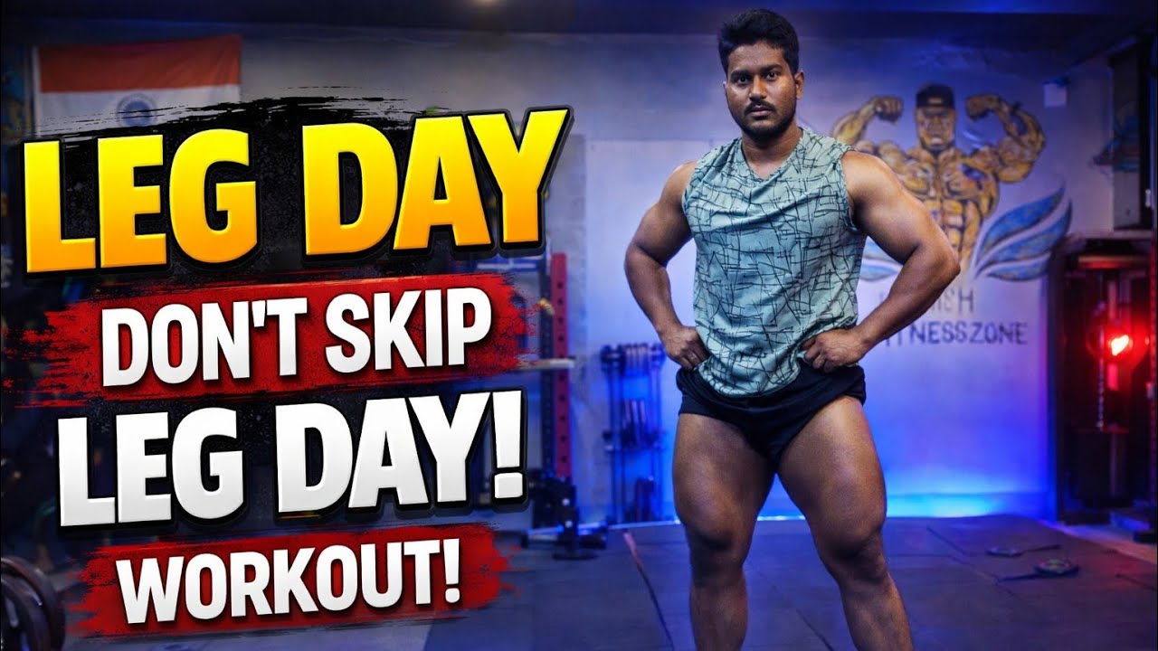 LEG DAY Workout 🔥 Build Bigger Quads & Strong Legs | Intense Gym Session