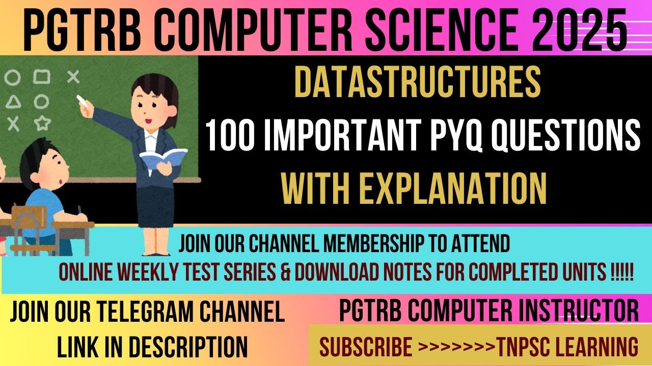 100 most expected questions Data structures   With Explanation [PGTRB COMPUTER INSTRUCTOR]