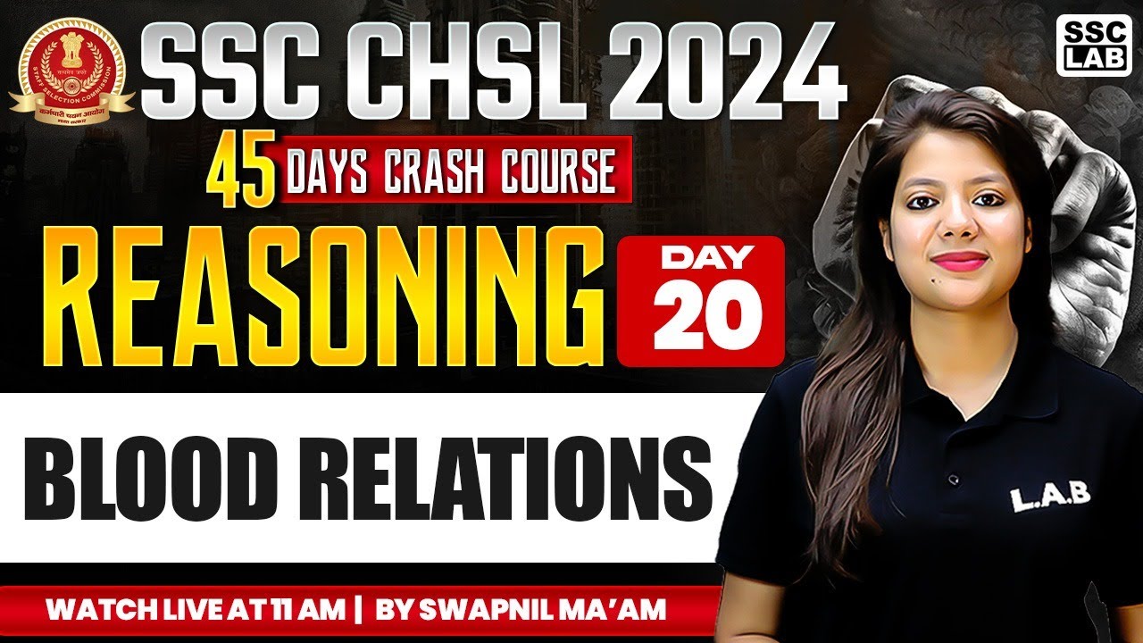 SSC CHSL REASONING 2024 | BLOOD RELATIONS TRICKS | SSC CHSL REASONING CLASS BY SWAPNIL MA'AM
