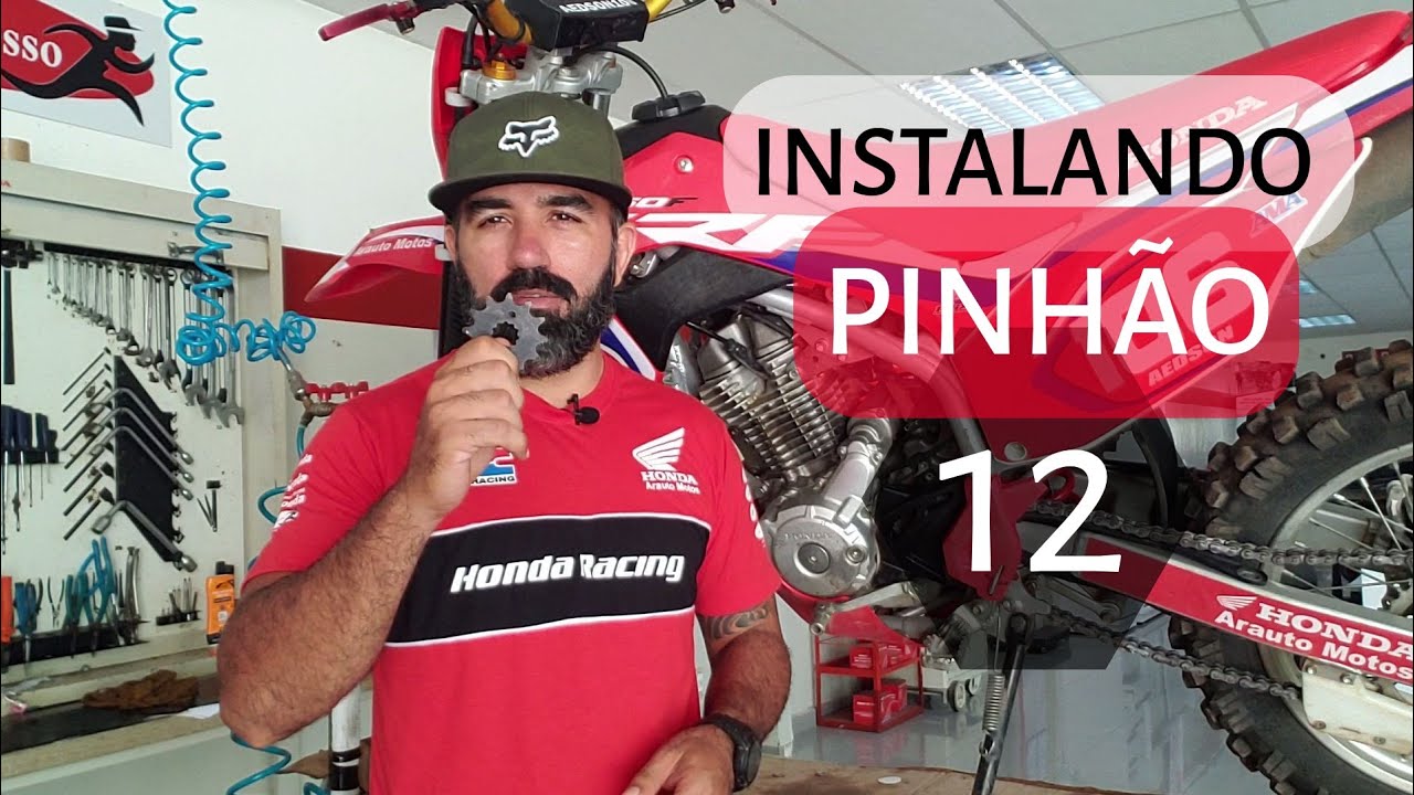 INSTALANDO PINHÃO 12 - CRF 250F