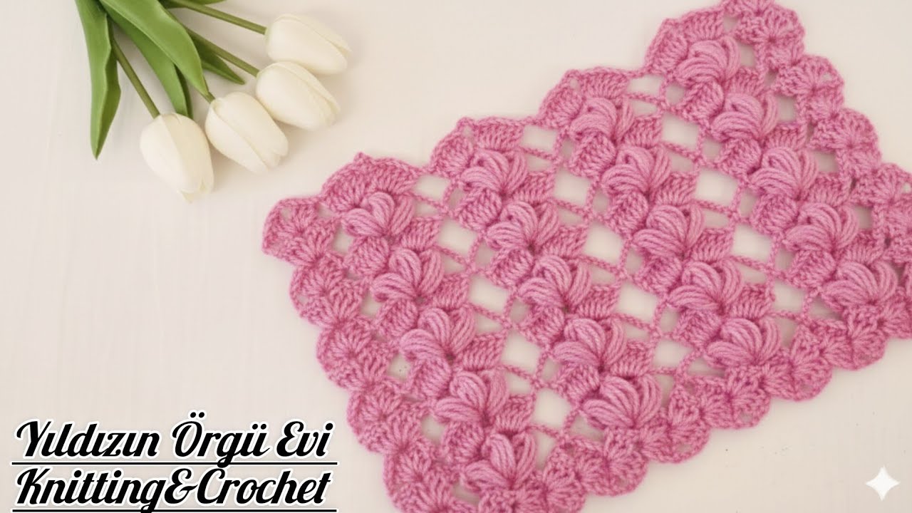WOW! ✨ Çok Zarif Çiçekli Örgü Modeli: Super Elegant Floral Crochet Pattern