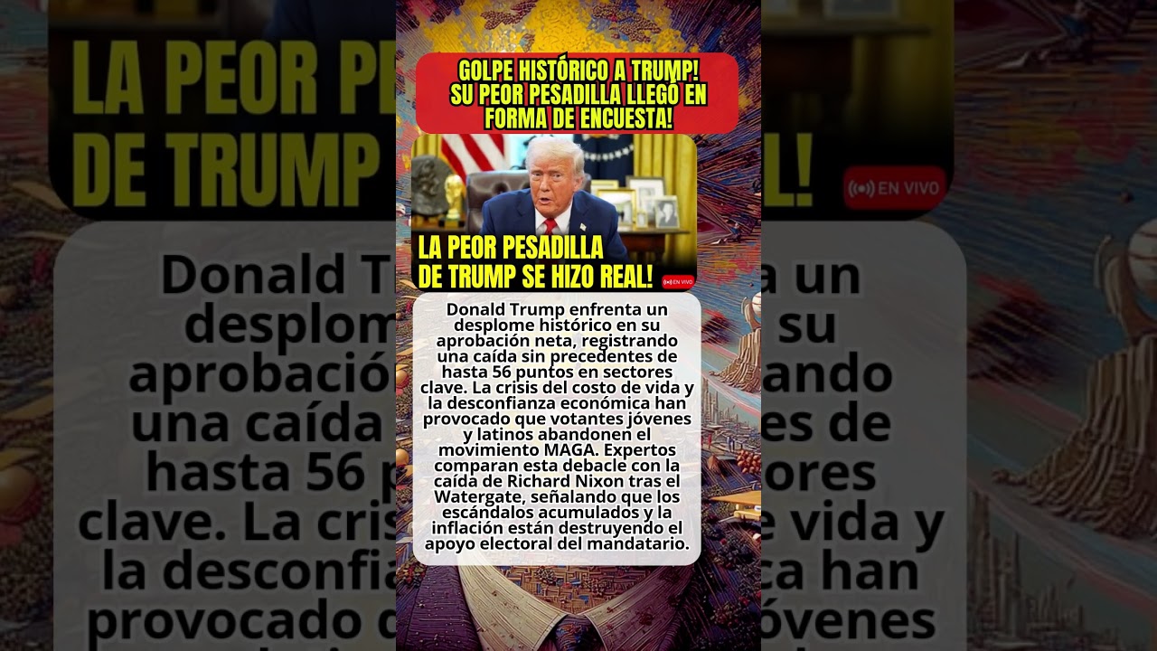 Debacle electoral: Trump se desploma 56 puntos en encuestas
