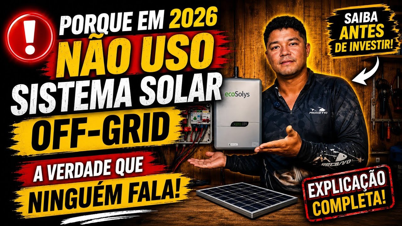 Vejam por que n&atilde;o estou utilizando o sistema solar off-grid.