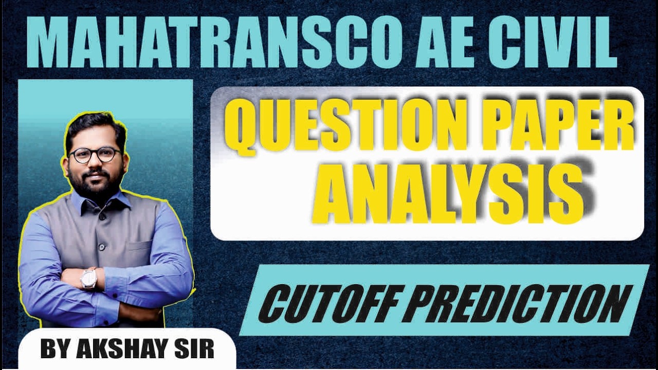 MAHATRANSCO AE Civil Exam | question paper analysis | expected cutoff|  #mahatranscoae