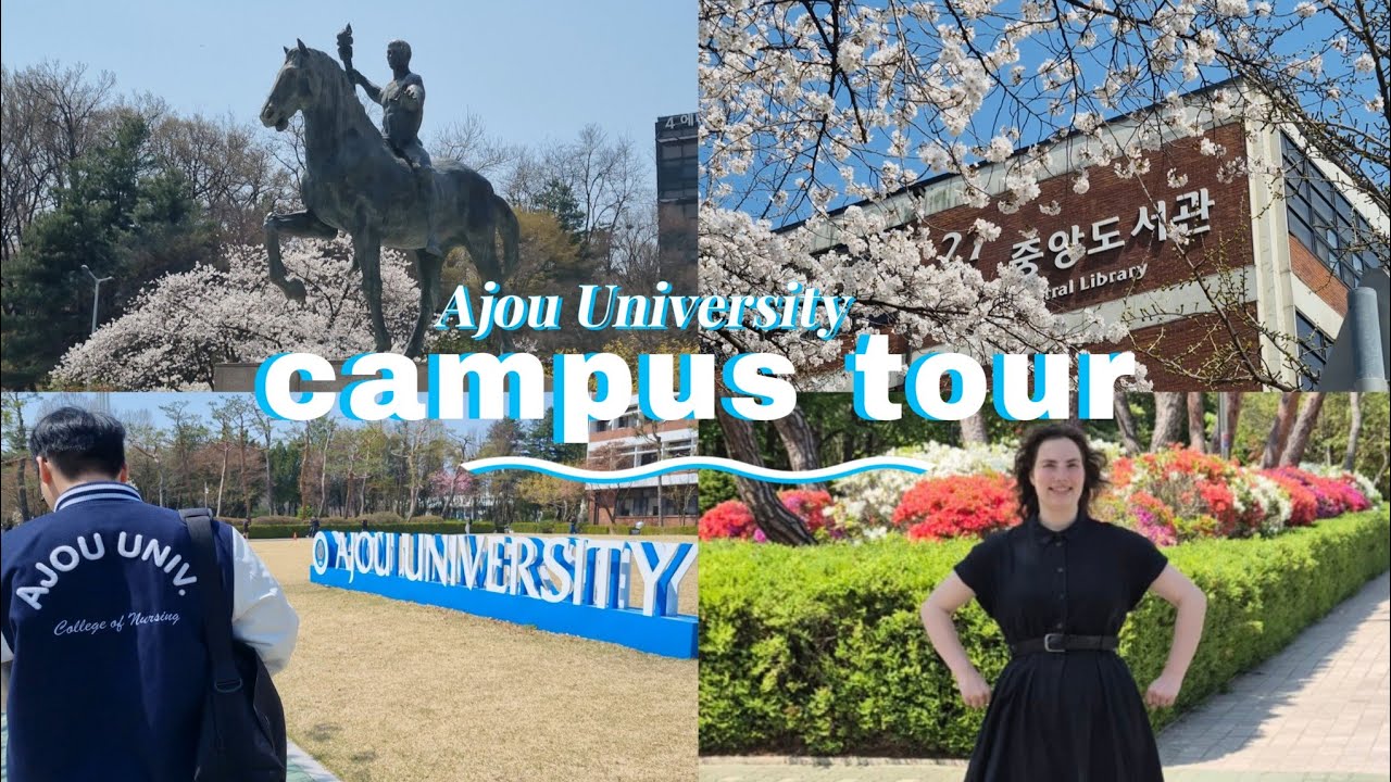 Ajou University campus tour 💙 Spring at Ajou University