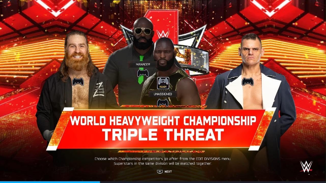 WWE 2K25 Superstar Mode ft Omos Part 29 epic triple threat match for the world title