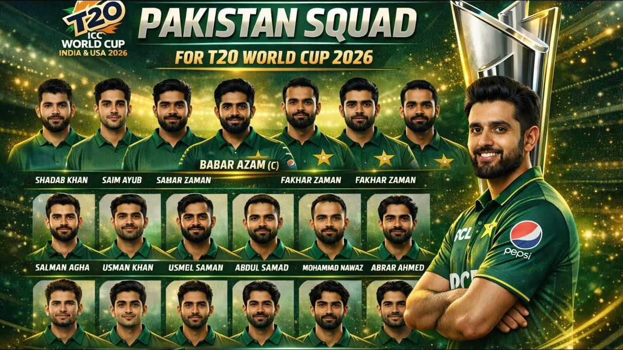 Pakistan T20 Squad for World Cup 2026