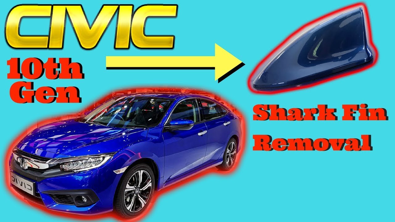 Снятие антенны плавника акулы на Honda Civic 2016 2017 2018. Как снять
