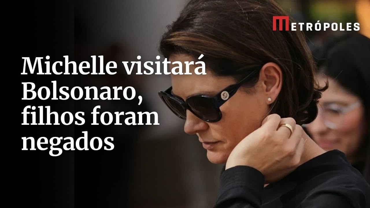 Michelle deve visitar Bolsonaro hoje à tarde; filhos tiveram visitas negadas