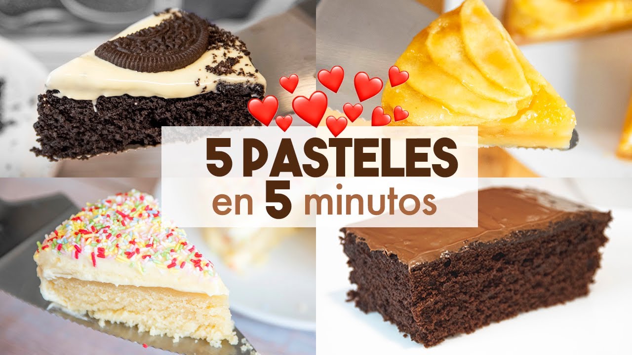 5 PASTELES en MICROONDAS 🍰❤️ | en 5 minutos