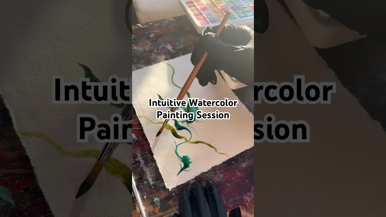 Intuitive Watercolor Painting Session 1 #watercolor #watercolorpainting #art #painting #intuitiveart