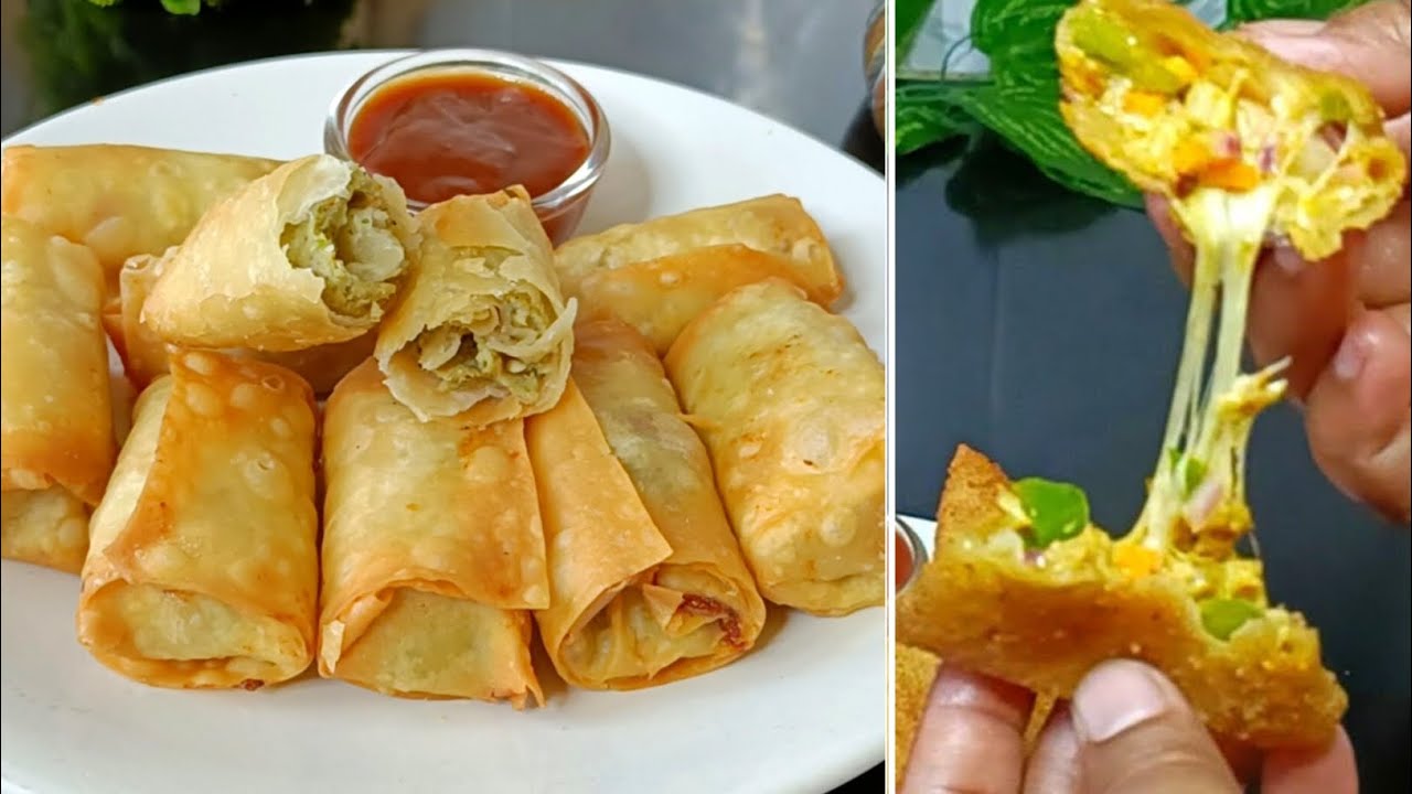 Ramzan Special! 2 Crispy Snacks in 1 | Chicken Cheese Samosa & Spring Roll