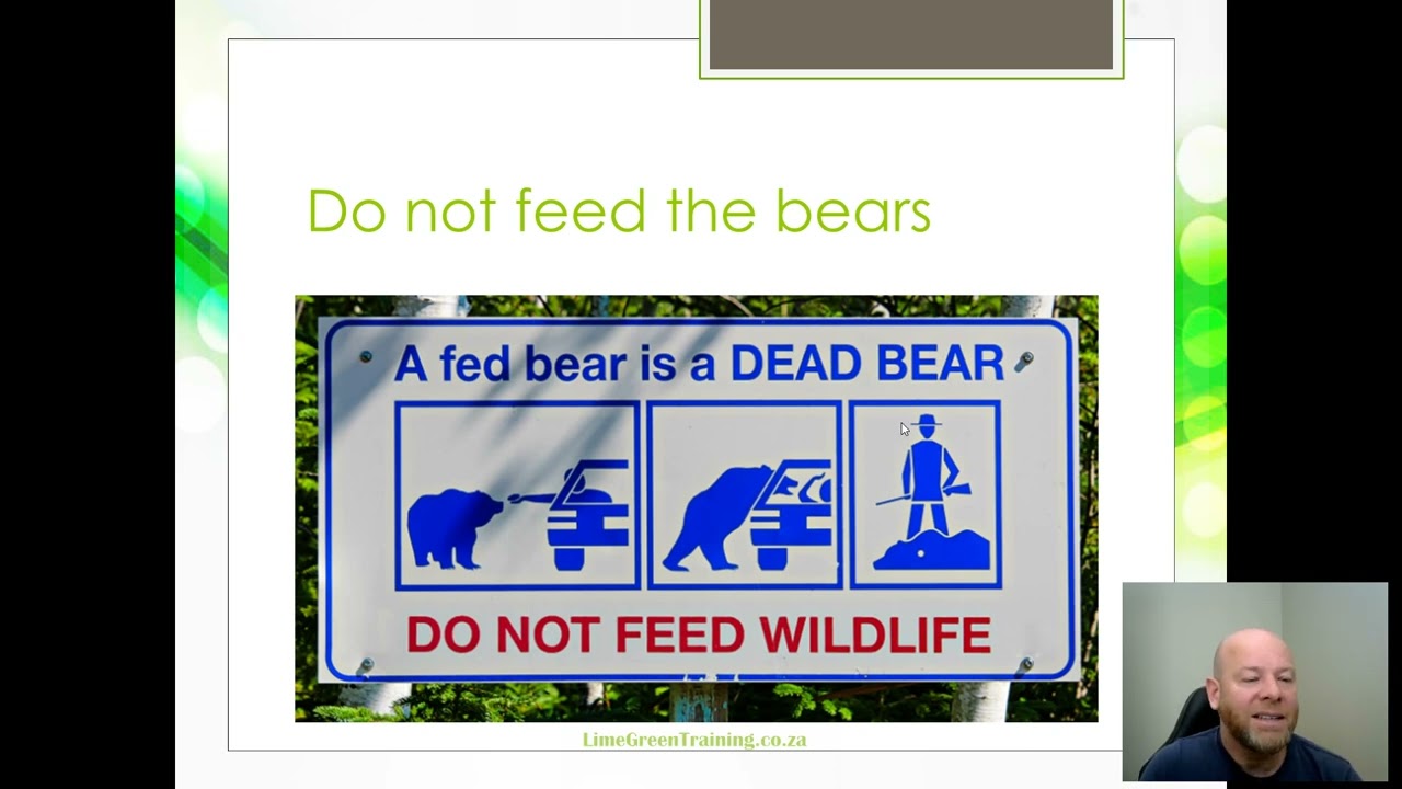 4.4b Monitoring: Don't feed the bears