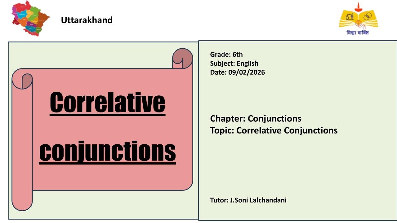 (06th English UK) Correlative conjunctions