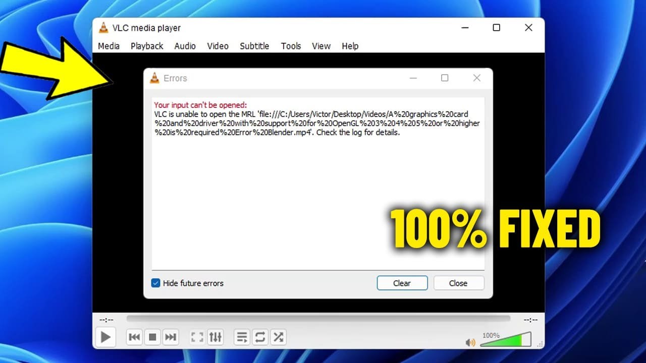 Your input can't be opened VLC is unable to open the MRL in Windows 11/10/7 - How To Fix vlc Error ✅