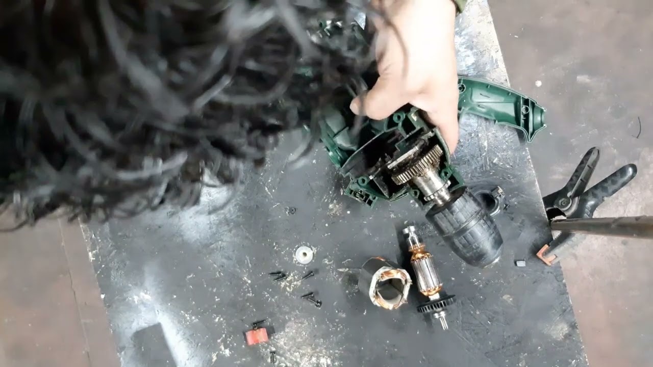 modifica e riparazione temporanea trapano bosch 220v