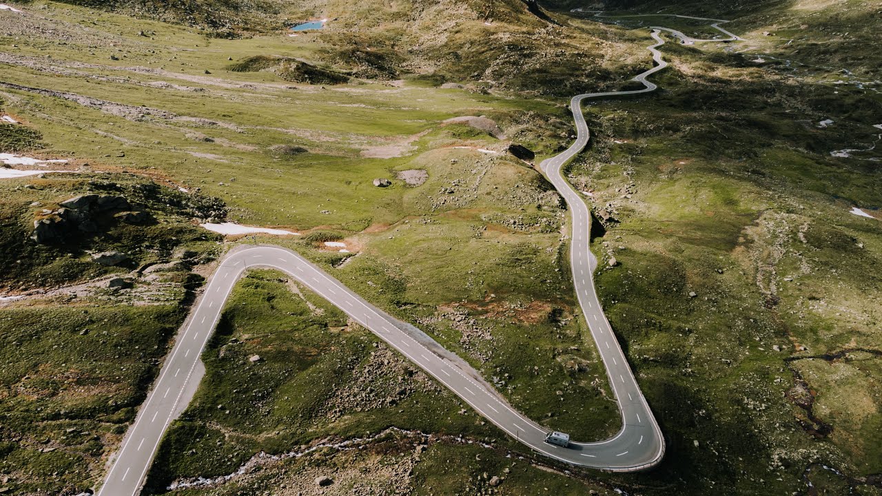 Riding the Flüela Pass, Switzerland
