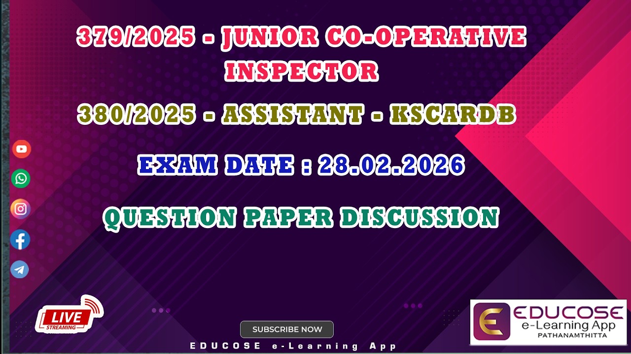JCI & KSCARDB 28.02.2026 EXAM QST PAPER DISCUSSION