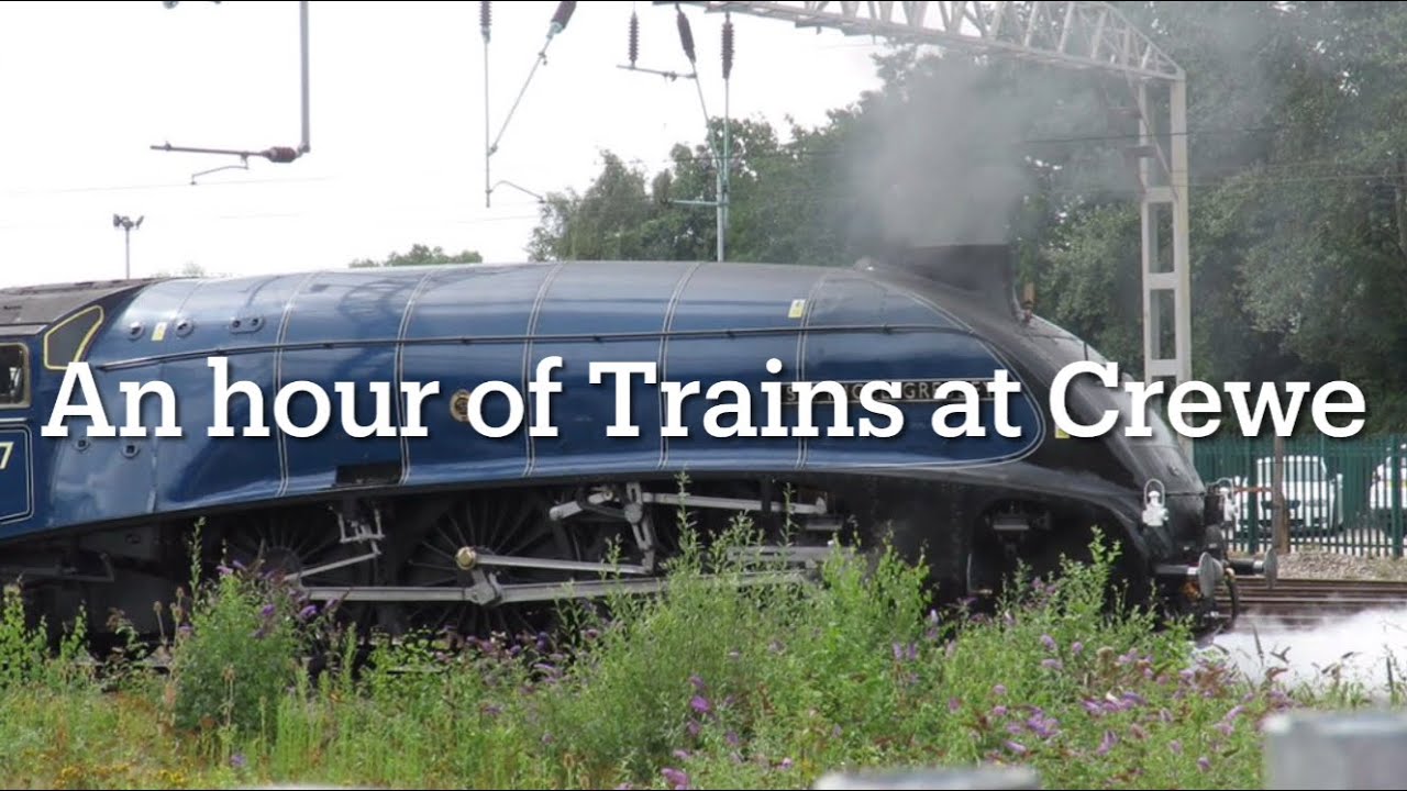 An hour of Trains at Crewe 07/08/2025 including 60007 “Sir Nigel Gresley” and an LSL Rail 200 convoy