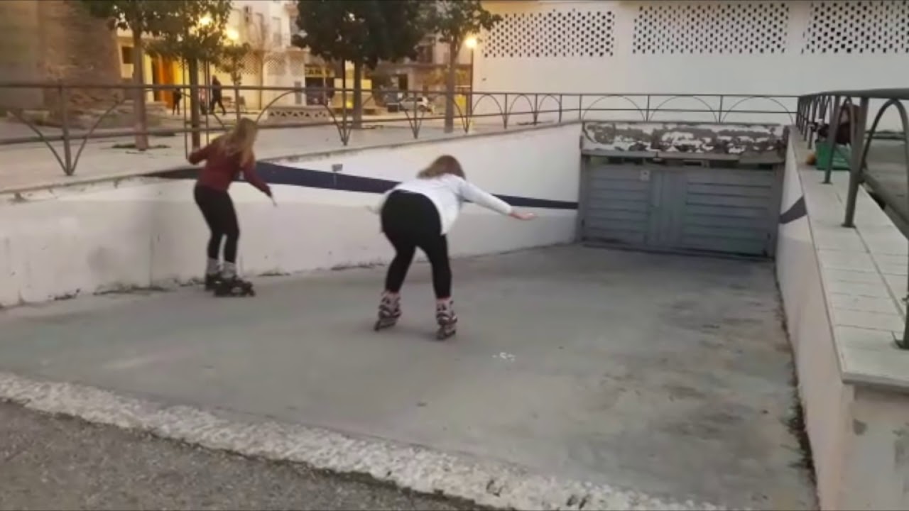Rollerblading Fail into garage door (Original)