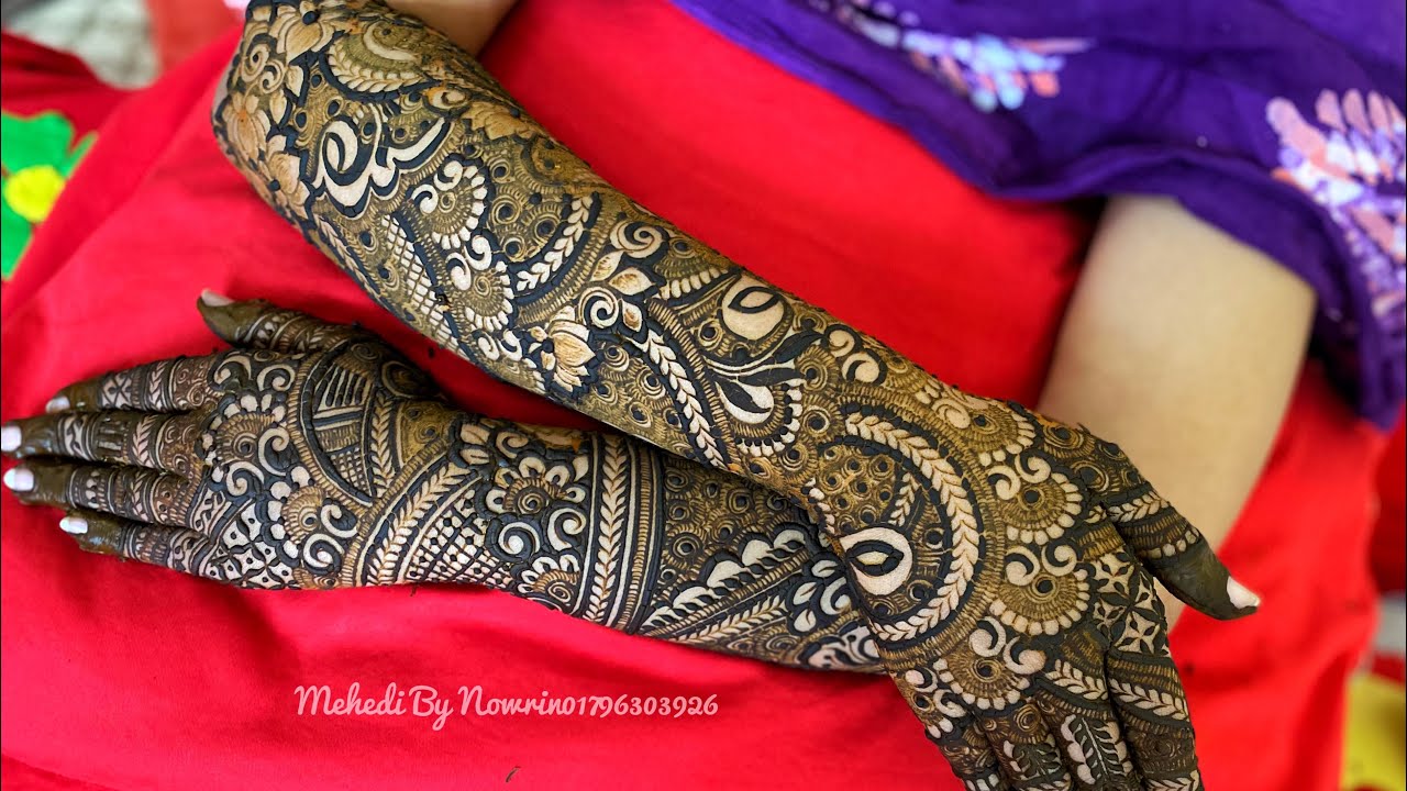 Step by step Bridal Henna / Mehendi Design for your hand - gorgeous design for back and front part🌸