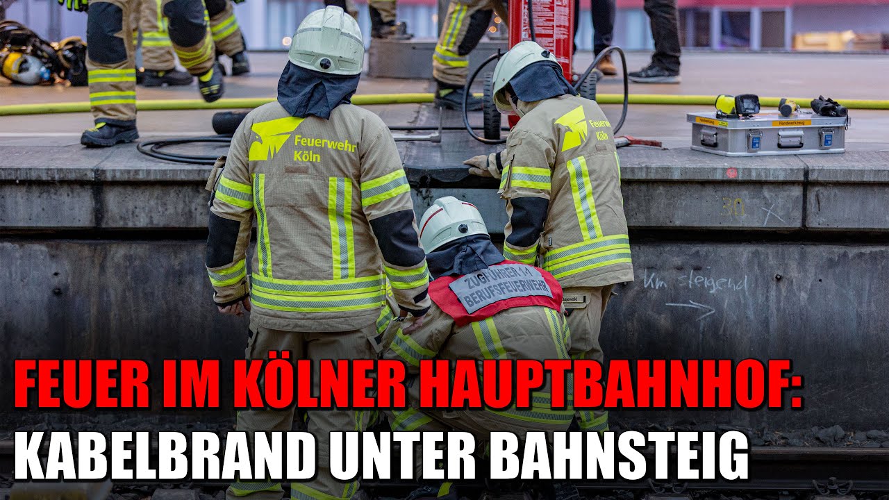 Brand im Hauptbahnhof Köln - Zugverkehr eingestellt - Feuerwehr löscht Kabelbrand | 11.12.2024