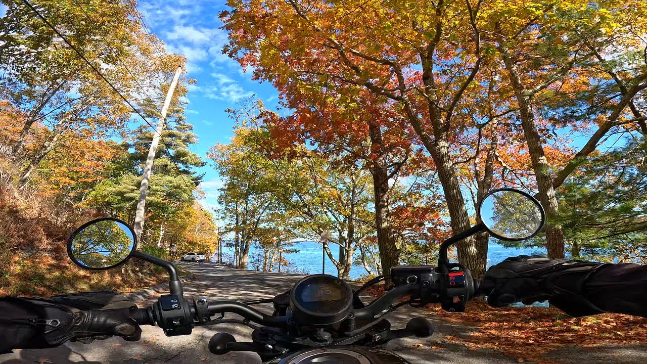 Maine islands // Fall motorcycle ride 4k