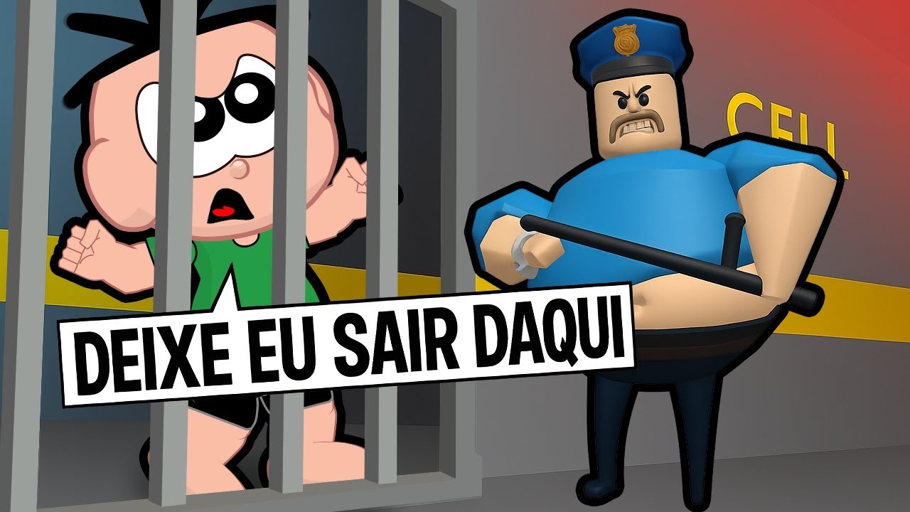 Cebolinha foi Preso Pelo Policial Peidão (Barry's Prison Run!) Roblox