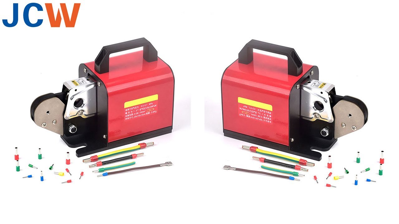 JCW 320S 10SQ Ferrule Hexagonal Crimping Machine / Pneumatic Terminal Crimper