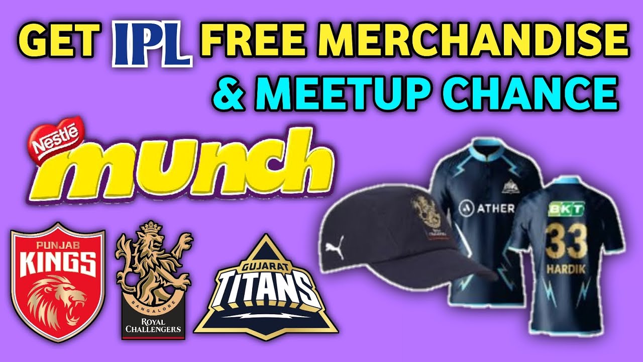 Free IPL Merchandise - Munch Offer || Get Free Cap, Tshirt & Meetup || Telugu Technologia ||