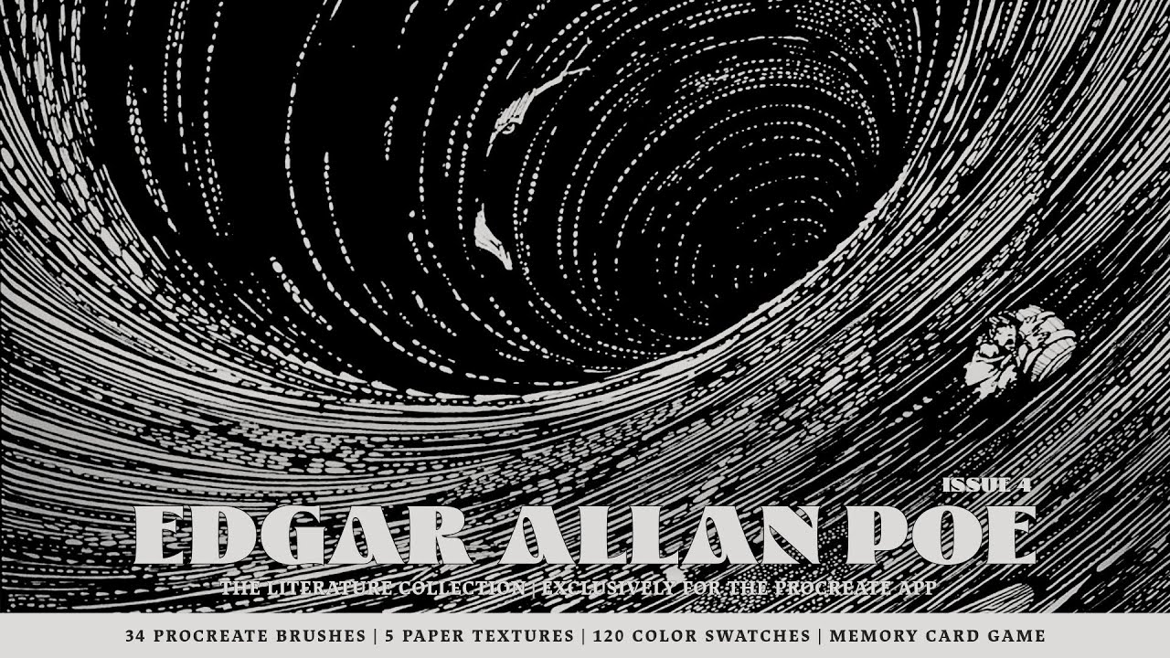 Testing Edgar Allan Poe’s Procreate Brushes, Paper Textures & Color Palettes by Digi Life