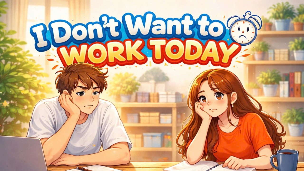 I Don’t Want to Work Today 😭 | Daily English Conversation Practice (A2–B1)