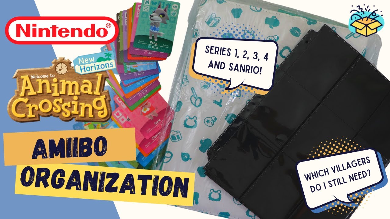 Animal Crossing New Horizons Amiibo Card Organization video || Series 1,2,3,4 and Sanrio || Nintendo