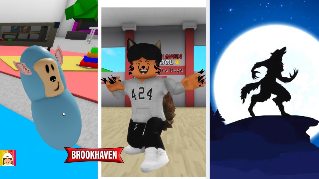 CICLO DE VIDA DE UM LOBISOMEM BROOKHAVEN 🏡RP HISTORINHAS No Roblox