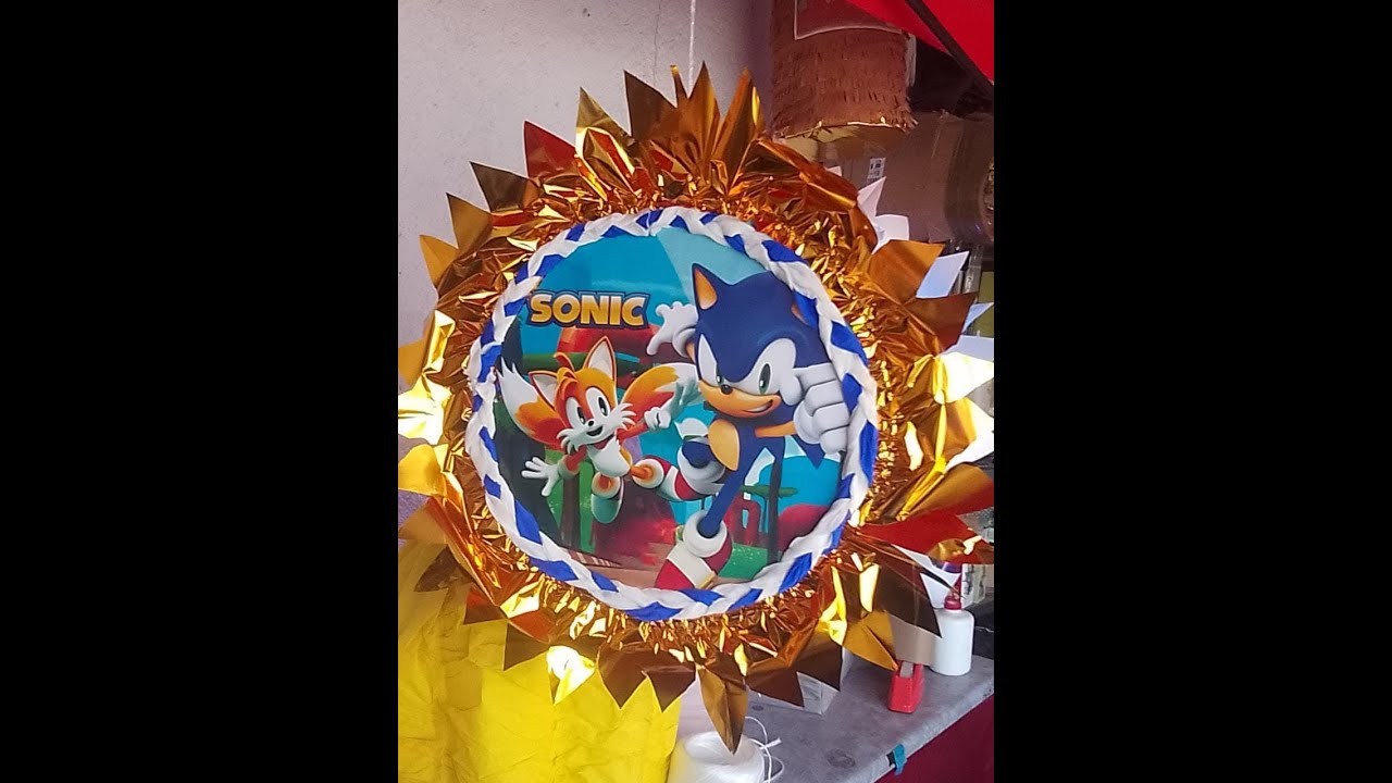 COMO HACER UNA PIÑATA DE TAMBOR BASICO DE SONICC......