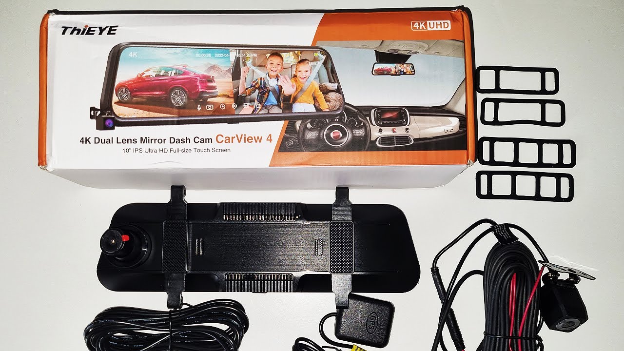 Espejo retrovisor con cámara delantera 4K y trasera + GPS ⭐ ThiEYE