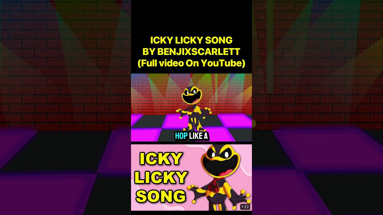 Icky LICKY Song 🎶 (Nightmare Critters Poppy Playtime Chapter 4)