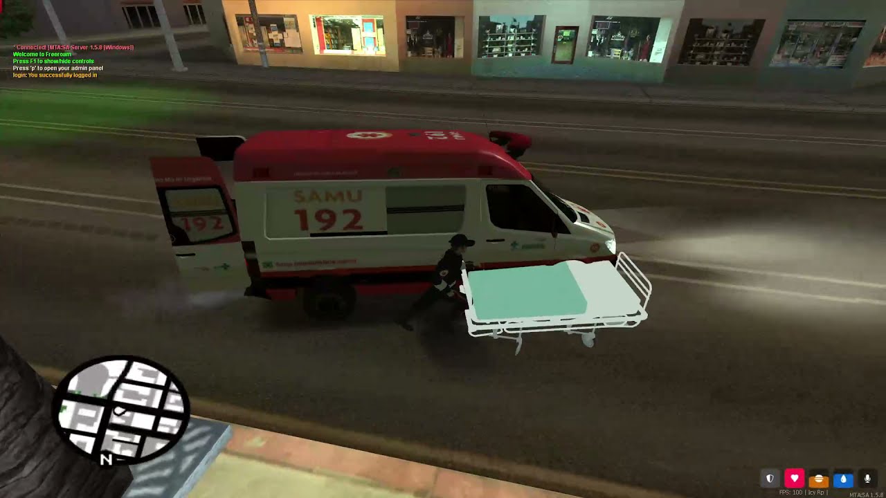 [MTA RP] Melhor sistema de SAMU completo com HP MODELADO, Maca e sistema de se curar no Hospital.