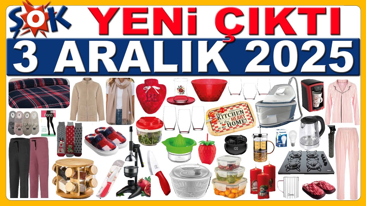 ŞOK 3 ARALIK 2025 | BUHAR KAZANLI &Uuml;T&Uuml; | ŞOK &Ccedil;EYİZLİK VE MUTFAK GERE&Ccedil;LERİ | ŞOK İNDİRİMLERİ BU HAFTA