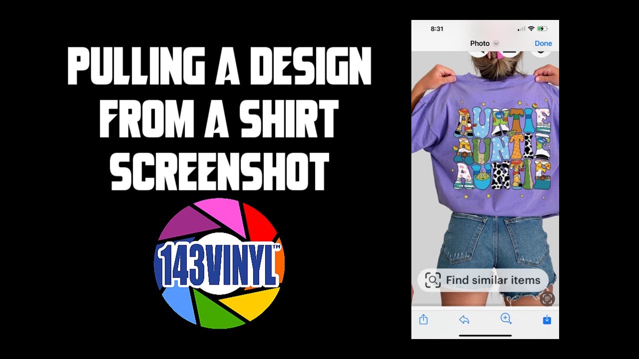 Pulling a Design from a Shirt Screenshot