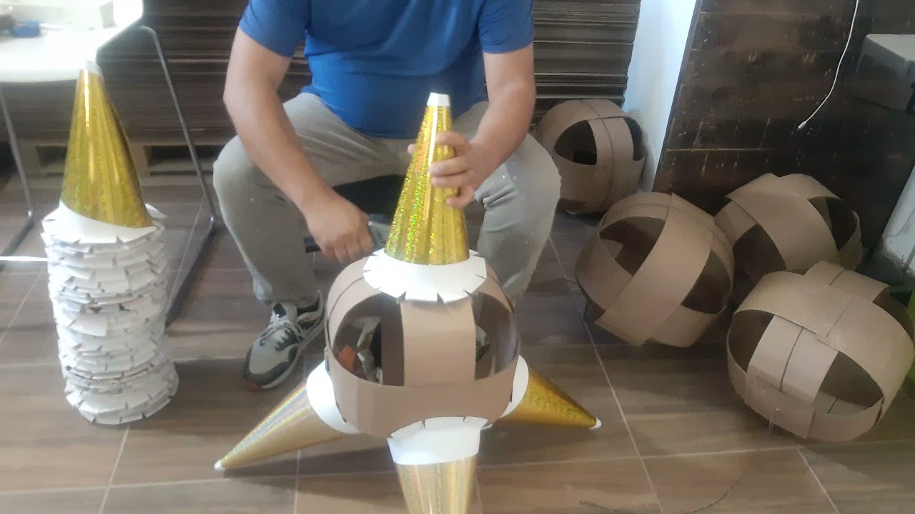 como hacer una piñata de 9 picos
