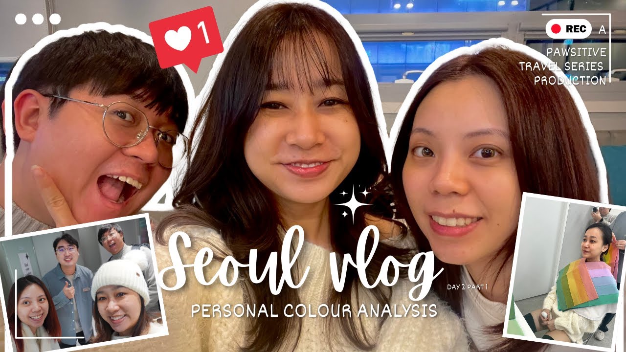 Seoul Vlog Day 2 :Finding Our Ideal Colors at COCORY Hongdae! 🎨✨| Personal Colour Analysis| Korea
