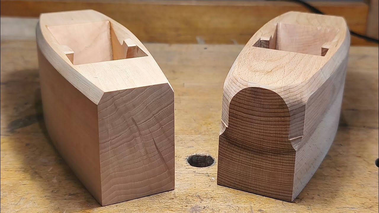 087 How I round the chamfers on my hand plane's heel