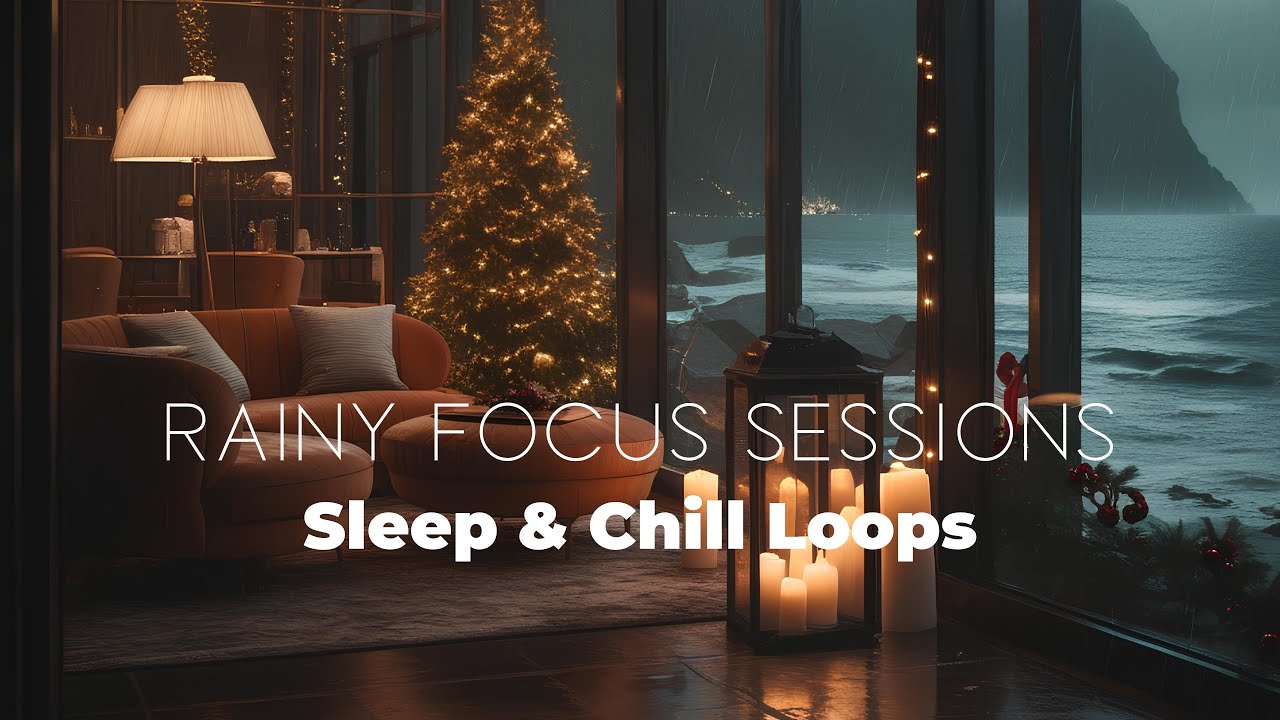 Rainy Coastal Synthscape 🌧️ | Dark Ambient Electro for Sleep, Focus & Chill