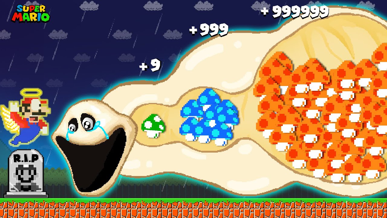 Upgrading Hungry Worm to the FATTEST HUNGRY WORM Ever in Super Mario Bros | Game Animation