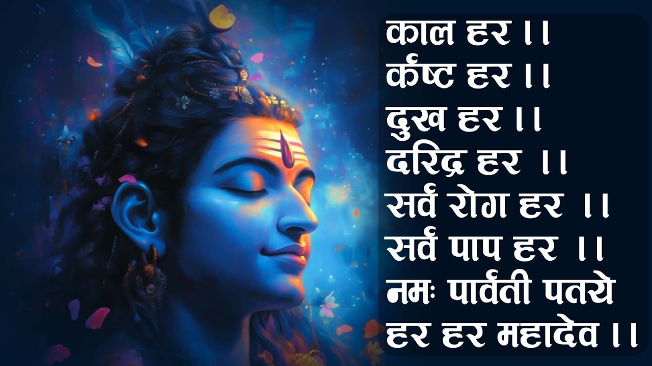 काल हर कष्ट हर दुख हर दरिद्र हर हर हर महादेव || Kal Hara Kasta Hara Dukh Hara Daridra Hara - Mantra