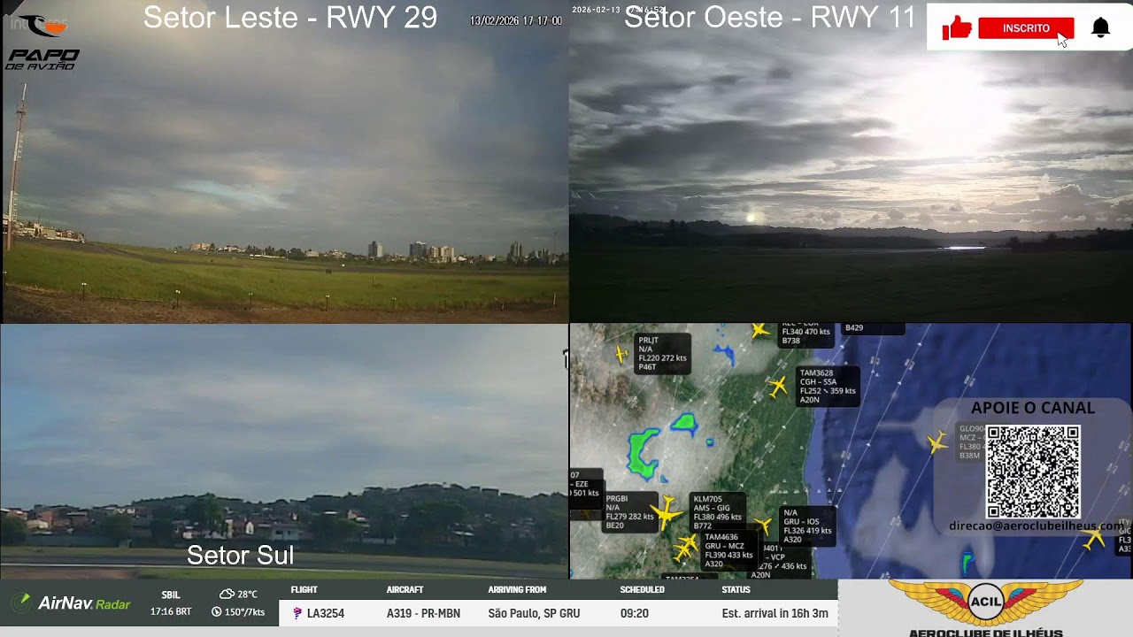 SBIL LIVE 24/7 - Aeroporto de Ilhéus Ao Vivo - IOS Airport - Câmeras do Tempo - Weather Channel