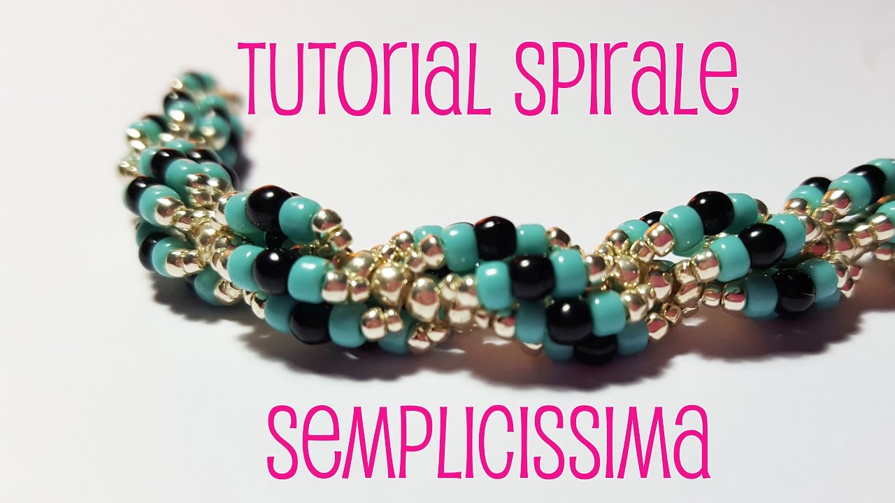 ENG SUBS - DIY TUTORIAL SPIRALE DI PERLINE SEMPLICISSIMA: ROPE SPIRAL STITCH TUTORIAL